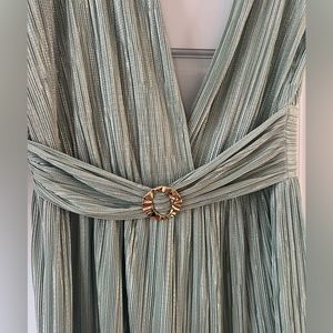 Sabina Musayev Lilliana pleated Midi Dress in mint